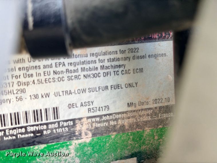 image for item YA4831 2022 John Deere 6110M MFWD tractor