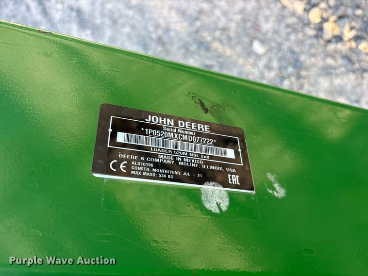 image for item YA4948 2021 John Deere 520M loader