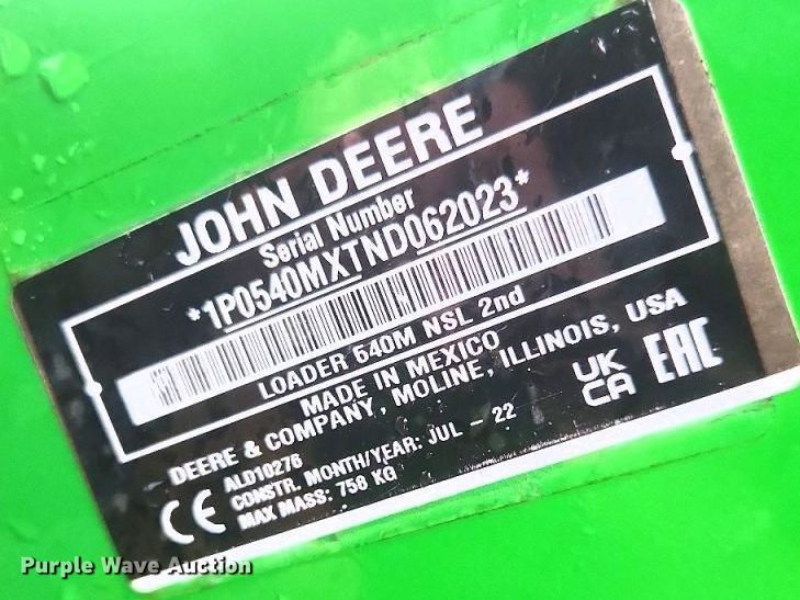 image for item YA4949 2022 John Deere 540M loader