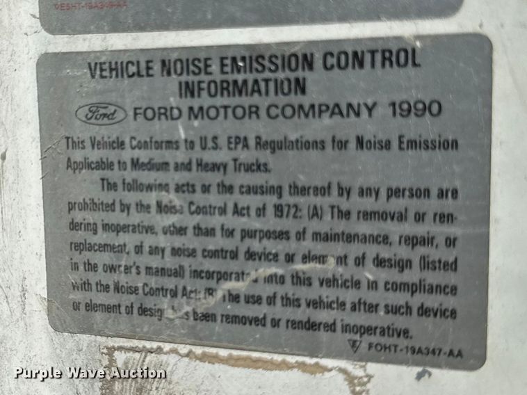 image for item ER0469 1990 Ford LT8000 dump truck