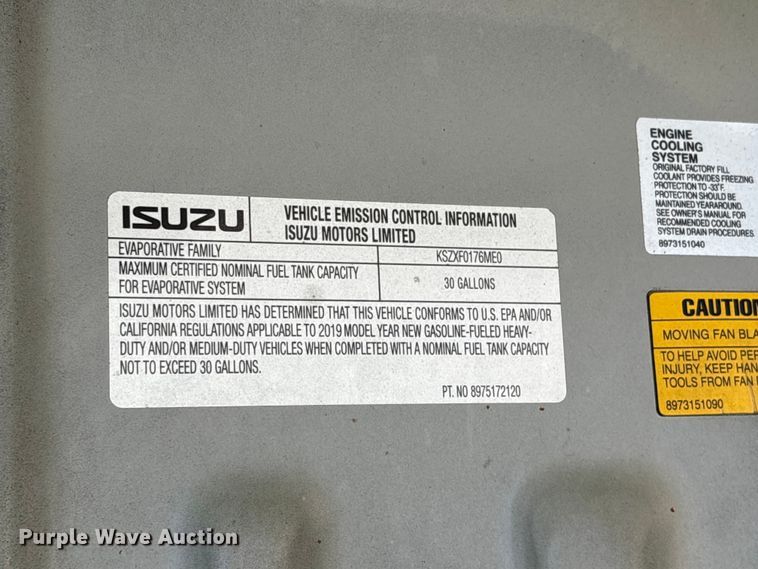 image for item EU0787 2019 Isuzu NPR box truck