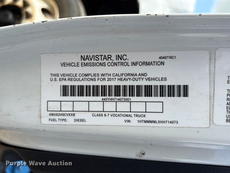 image for item EU0795 2017 International MA025 roll-off container trailer