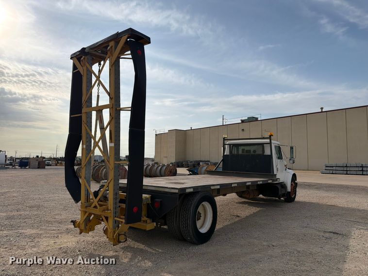 image for item EW8691 1998 International 4700 flatbed truck with crash attenuator