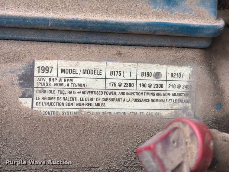 image for item EW8691 1998 International 4700 flatbed truck with crash attenuator