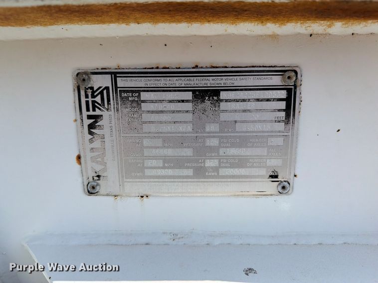 image for item FB5060 1985 Kalyn KTD-40 tilt deck equipment trailer