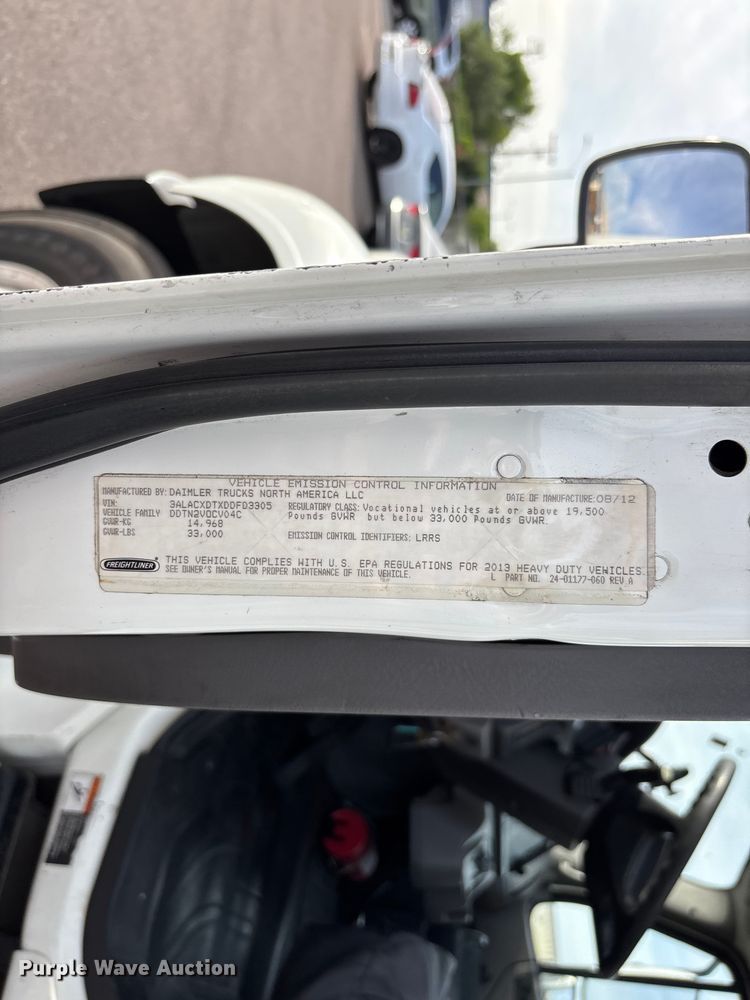 image for item FH7531 2013 Freightliner Business Class M2 refrigerated truck