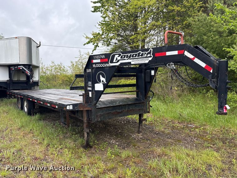 image for item FK1492 2011 Coyote Manufacturing flatbed trailer