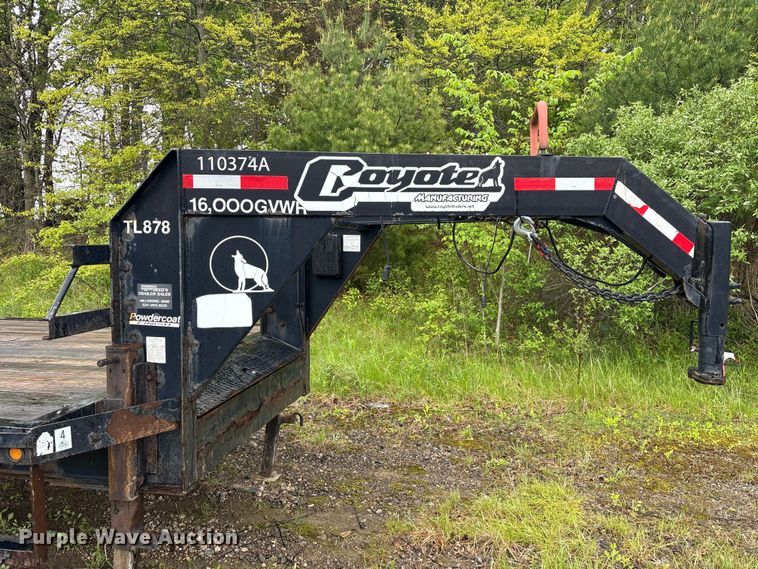 image for item FK1492 2011 Coyote Manufacturing flatbed trailer