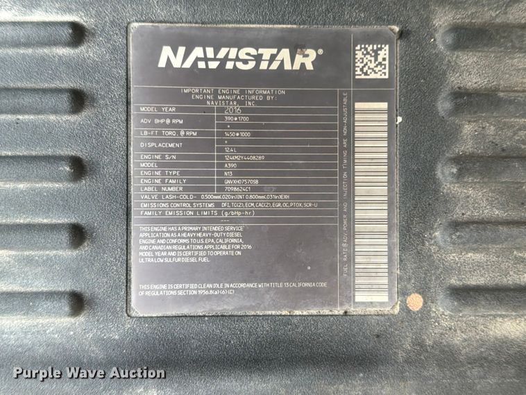 image for item FN2558 2017 International RA027 semi truck