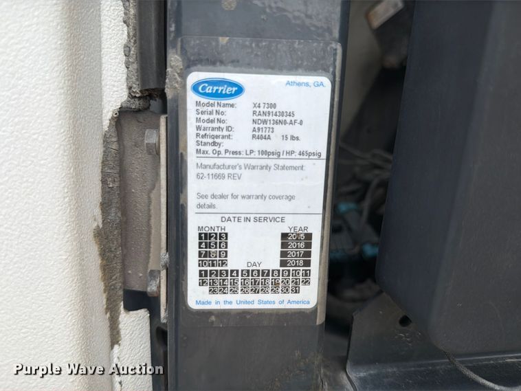 image for item FP4019 2016 Utility VS2RA refrigerated van trailer