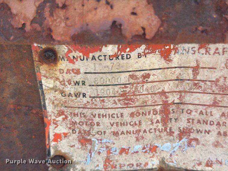 image for item FT6174 1974 Transcraft flatbed trailer