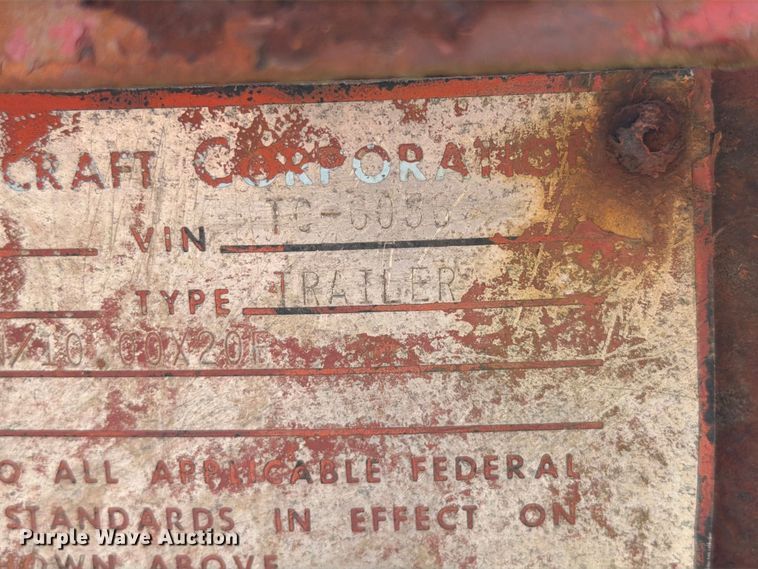 image for item FT6174 1974 Transcraft flatbed trailer