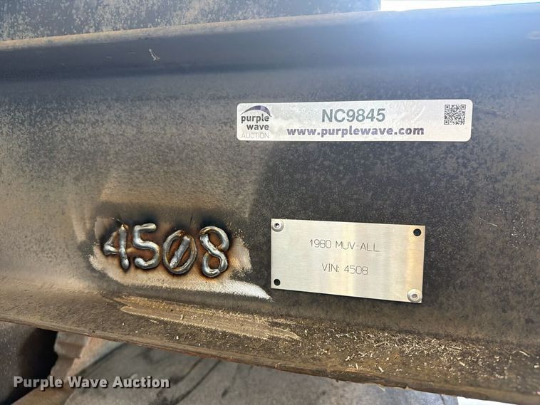 image for item NC9845 1980 Muv-All Trailer drop deck equipment trailer