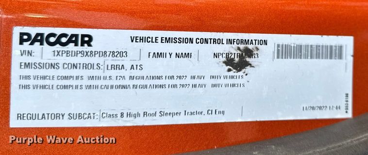 image for item YA2638 2023 Peterbilt 579 semi truck