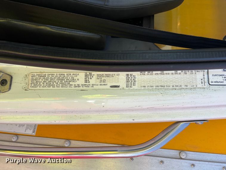 image for item YA3608 2015 Freightliner Business Class M2 box truck