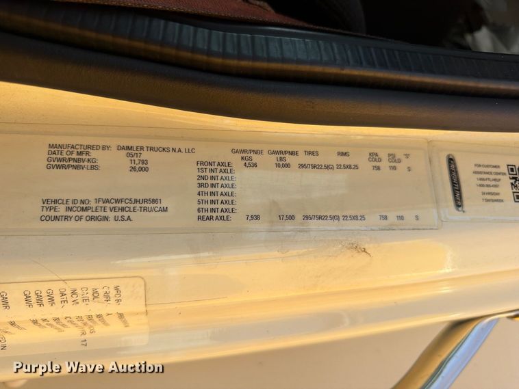 image for item YA4177 2018 Freightliner Business Class M2 box truck