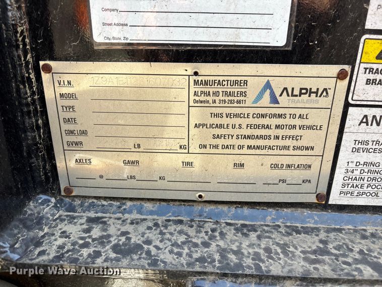 image for item YA4298 2025 Alpha A90JDGC lowboy equipment trailer