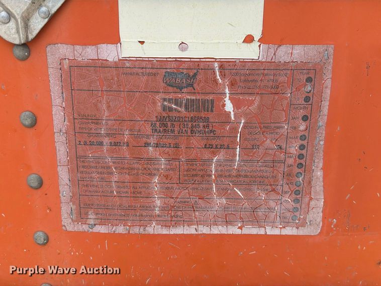 image for item YA4328 2012 Wabash DVHDHPC dry van trailer