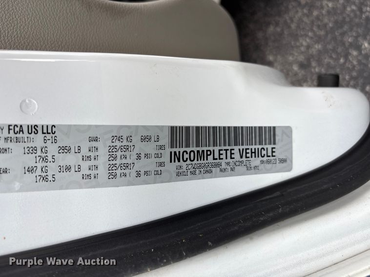 image for item EF1321 2016 Dodge Grand Caravan handicap accessible van