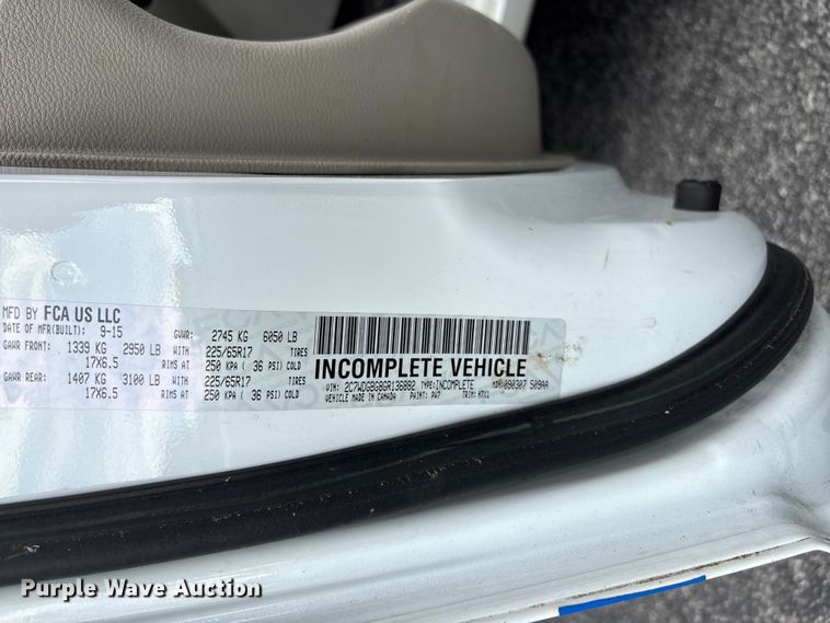 image for item EF1322 2016 Dodge Grand Caravan handicap accessible van