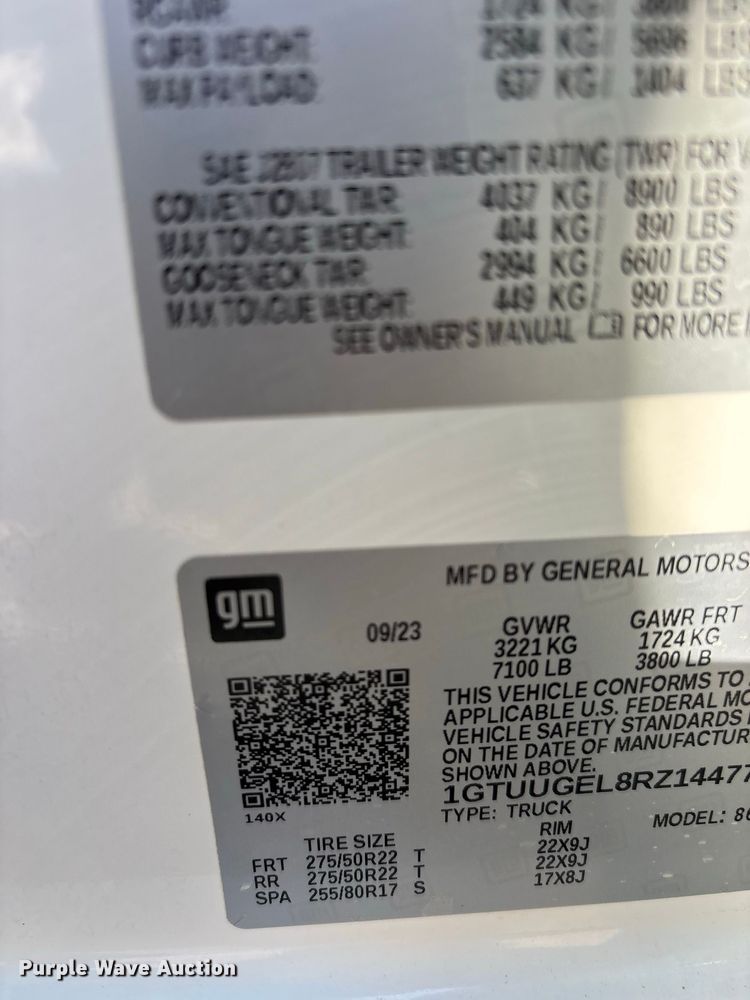 image for item ER3272 2024 GMC Sierra 1500 Crew Cab pickup truck