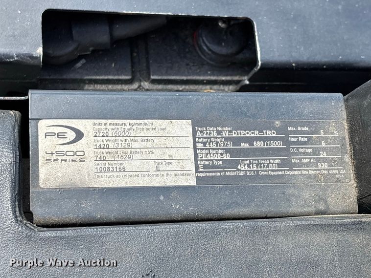 image for item ER3274 Crown PE4500-60 pallet jack