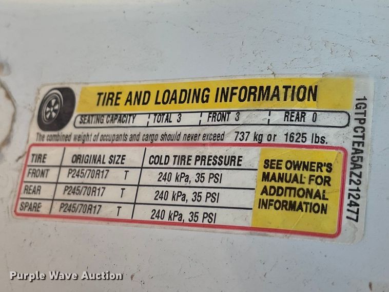 image for item ES8725 2010 GMC Sierra 1500 pickup truck