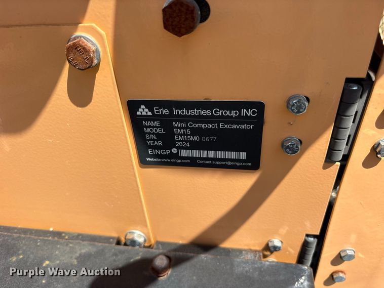 image for item ET0440 2024 Erie EM15 mini excavator