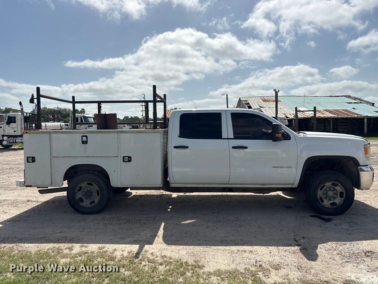 image for item EU0747 2016 GMC Sierra 2500HD Crew Cab utility bed pickup truck