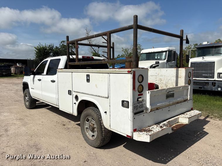 image for item EU0747 2016 GMC Sierra 2500HD Crew Cab utility bed pickup truck