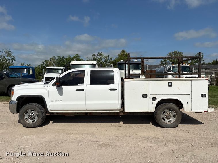 image for item EU0747 2016 GMC Sierra 2500HD Crew Cab utility bed pickup truck