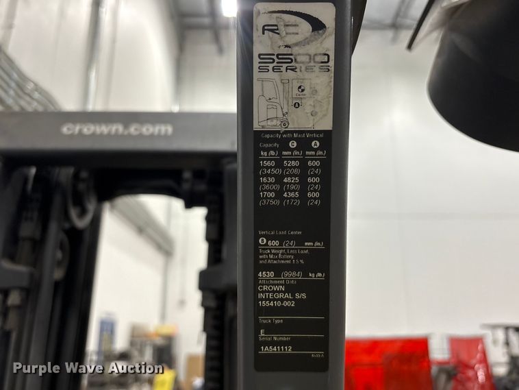 image for item EU0813 2018 Crown RC5545-40 forklift