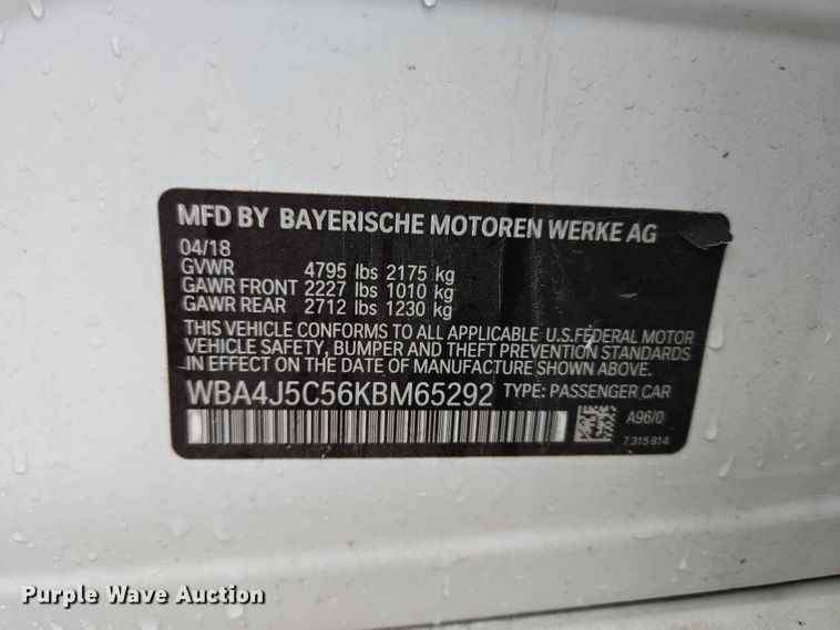 image for item EW0253 2019 BMW 440i 
