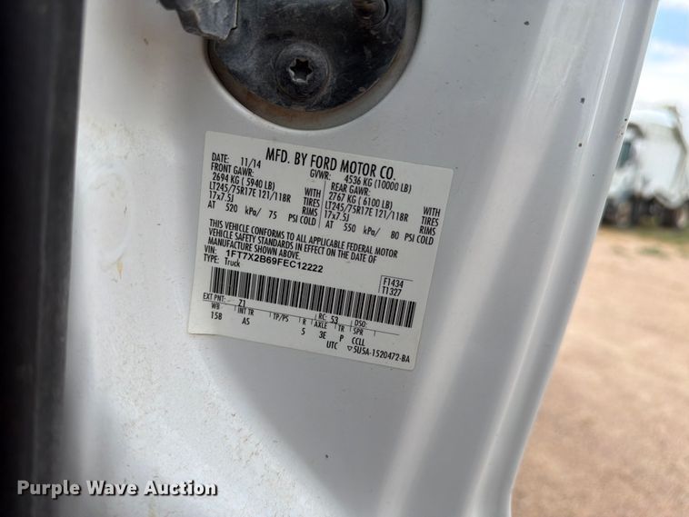 image for item EW2187 2015 Ford F250 Super Duty Ext. Cab pickup truck