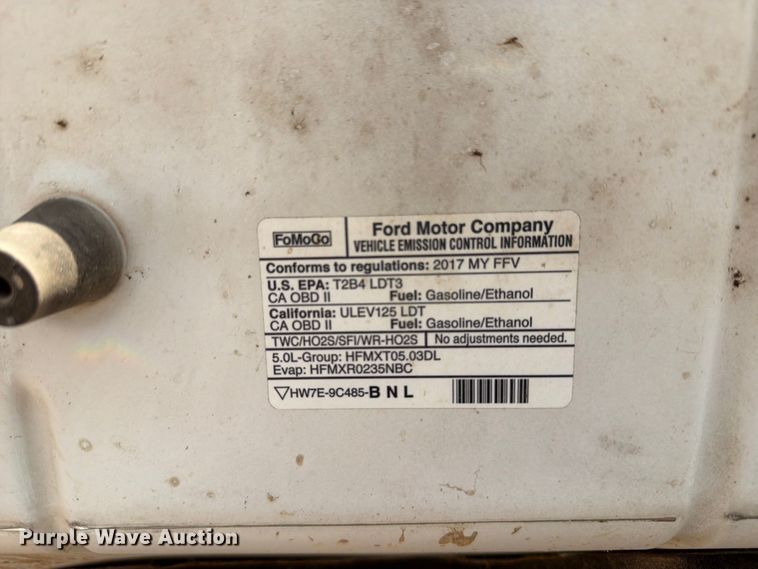 image for item EW8665 2017 Ford F150 XL Ext. Cab pickup truck