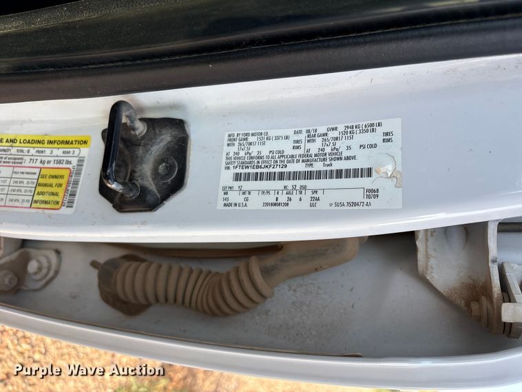 image for item EW8681 2018 Ford F150 XL Crew Cab pickup truck