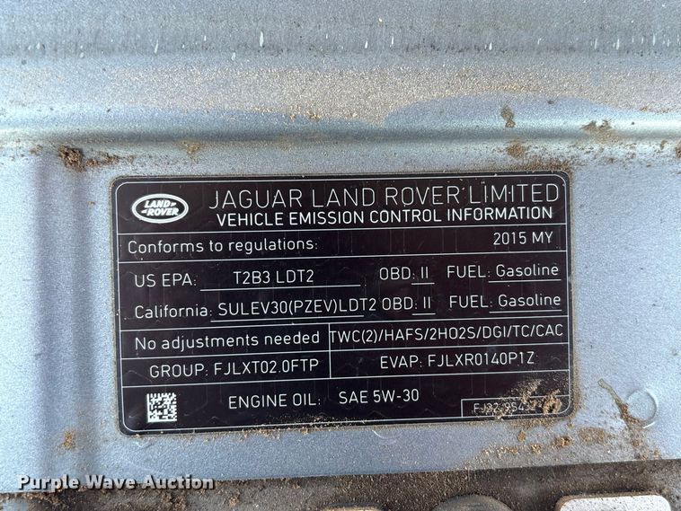 image for item EX0036 2015 Land Rover Range Rover Evoque SUV