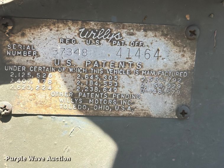 image for item EX4127 1957 Willys Jeep SUV