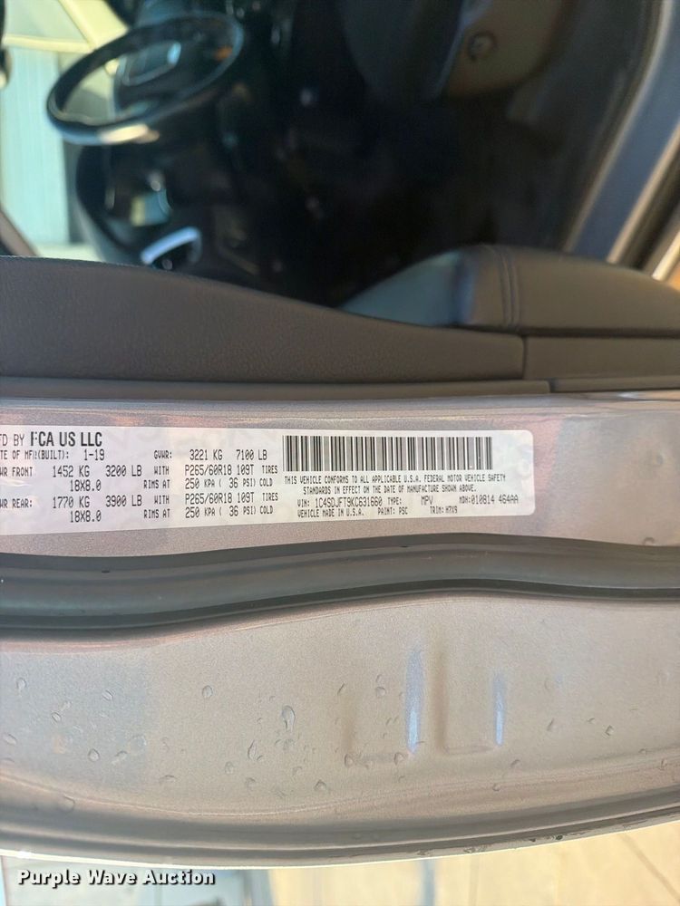image for item EX4145 2019 Dodge Durango SSV SUV