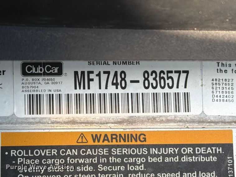 image for item FB5035 2017 Club Car CA 300 golf cart