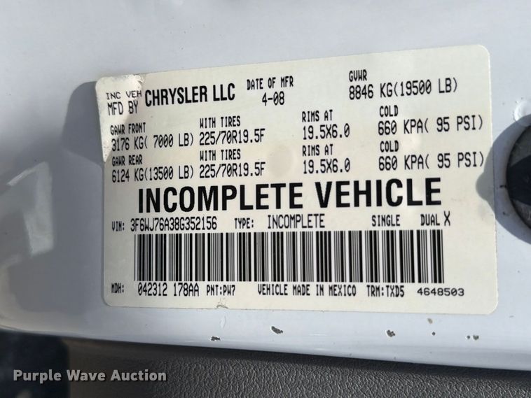 image for item FB5067 2008 Sterling Bullet 5500 utility / service truck