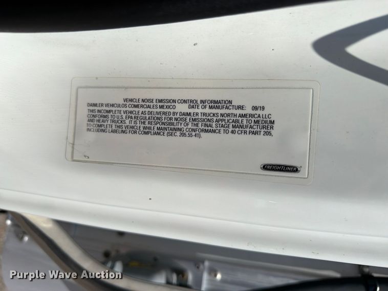 image for item FB5079 2020 Freightliner Business Class M2 refrigerated truck