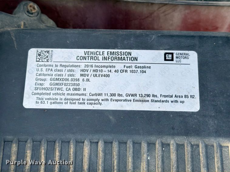 image for item FB8285 2016 Chevrolet Silverado 3500HD utility bed pickup truck