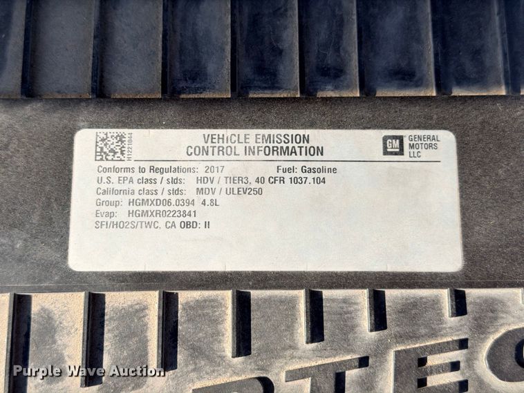 image for item FB8287 2017 Chevrolet Express 2500 van