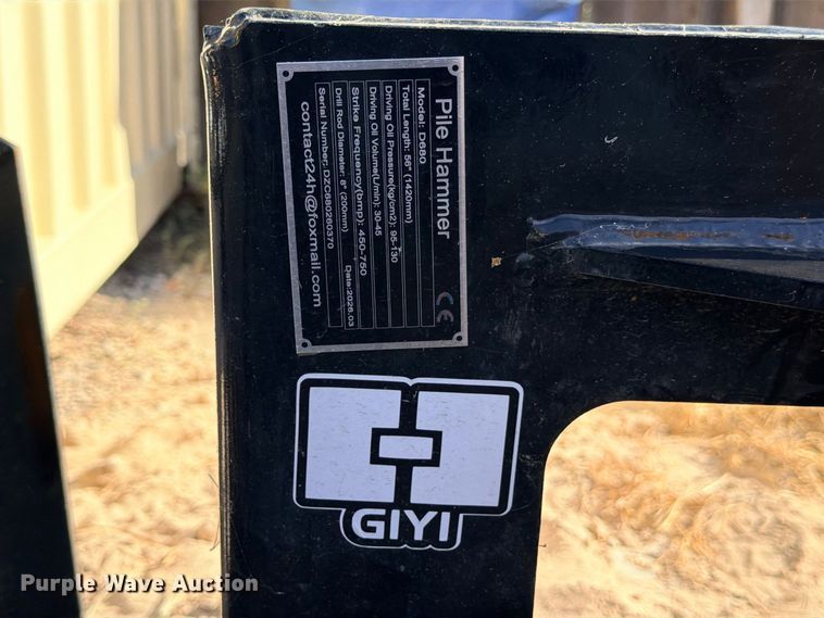 image for item FB8297 2026 Giyi D680 skid steer post driver