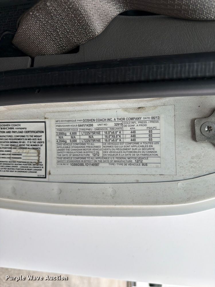 image for item FC3270 2013 Chevrolet Express shuttle bus