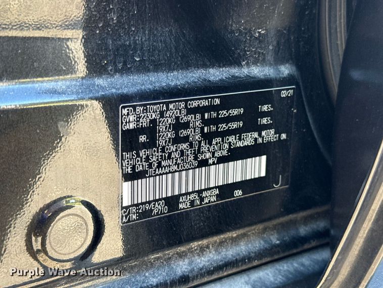image for item FC4207 2021 Toyota Venza SUV