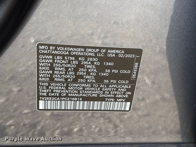 image for item FC4208 2023 Volkswagen Atlas SUV