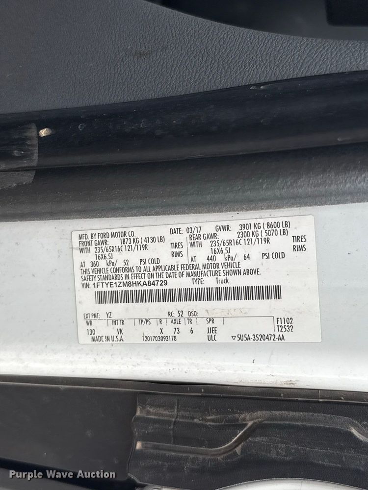image for item FC4217 2017 Ford Transit 150 van
