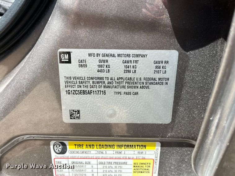 image for item FG0600 2010 Chevrolet  Malibu 